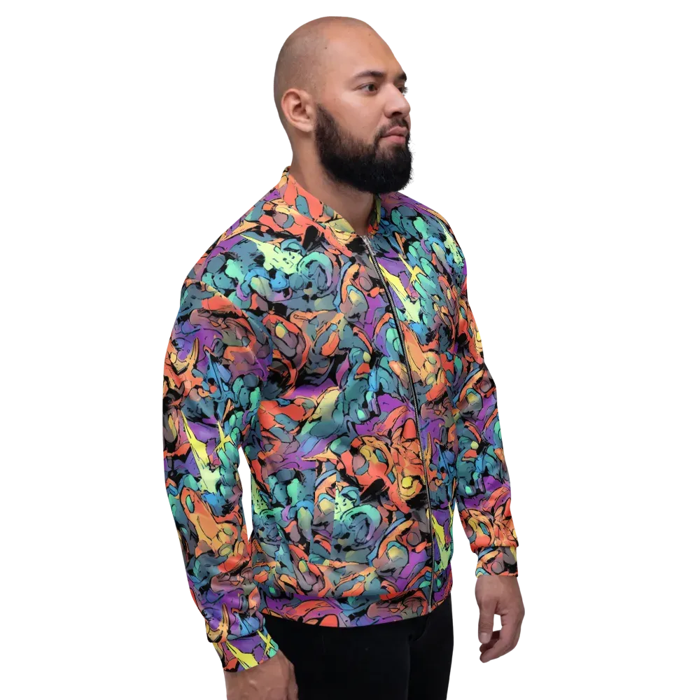 Prismatic Crush on Bomber Jacket — Right