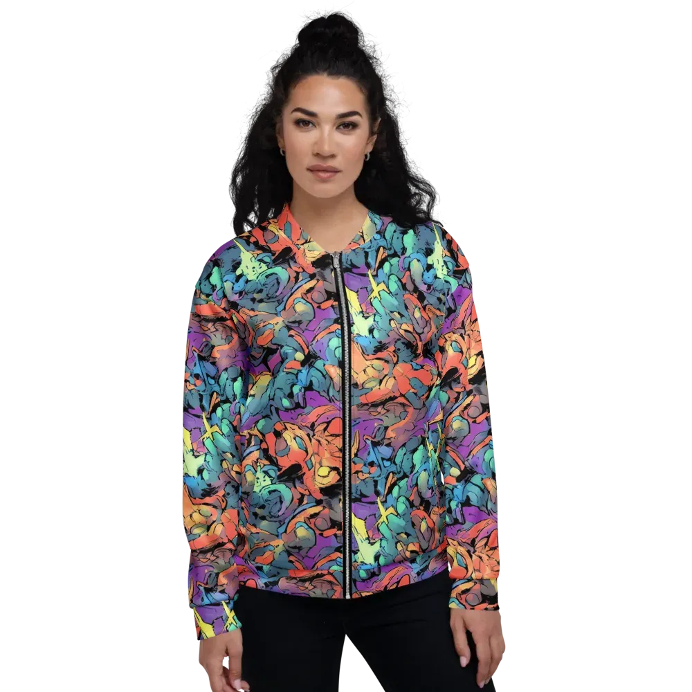 Prismatic Crush on Bomber Jacket — Front