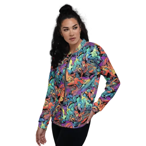 Prismatic Crush on a Bomber Jacket