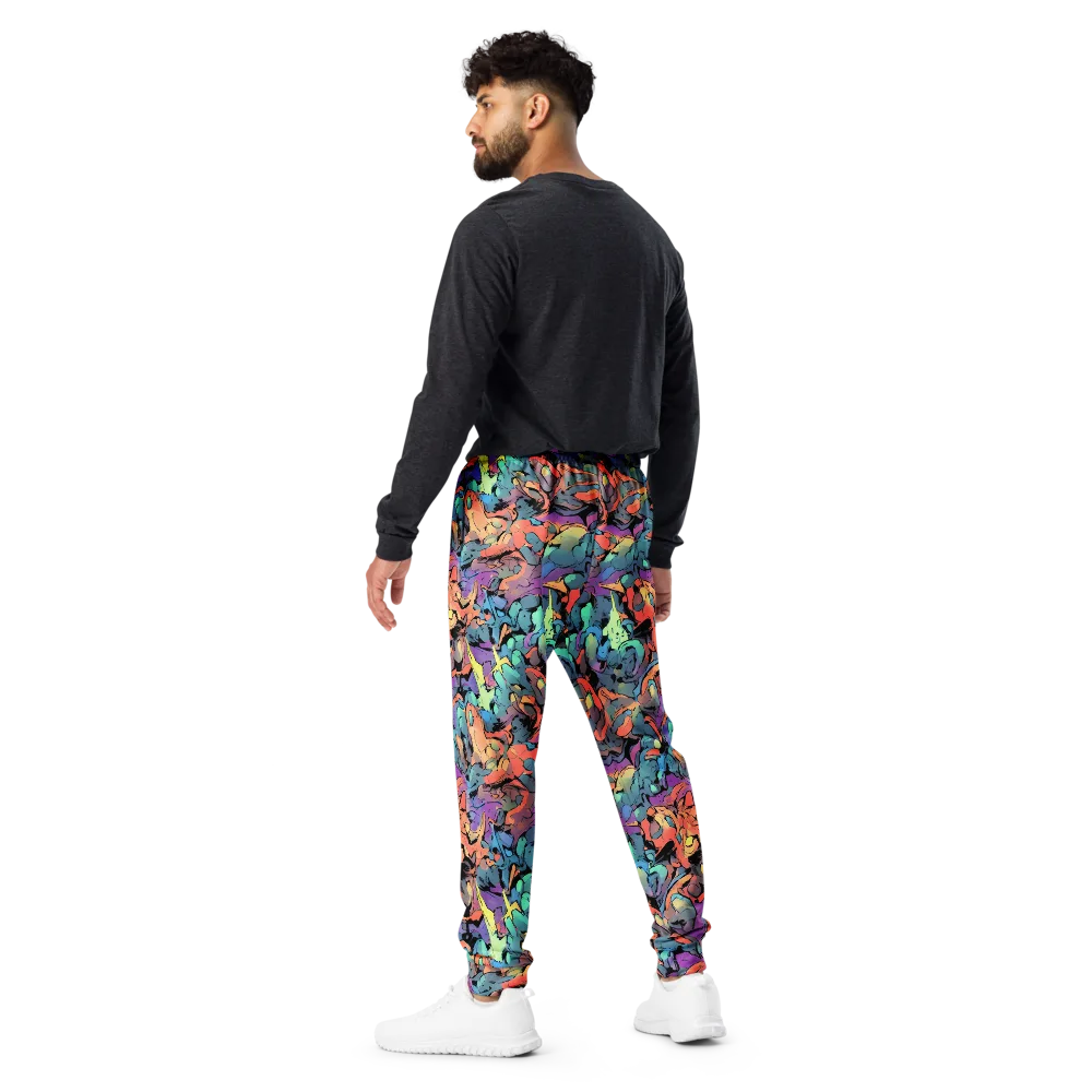 Prismatic Crush on Men's Joggers — Back