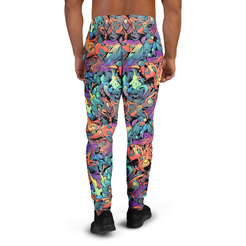 Prismatic Crush on Men's Joggers — Back