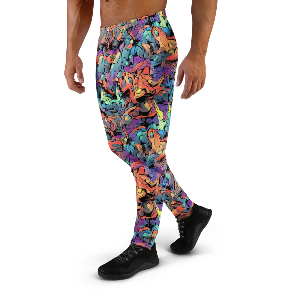 Prismatic Crush on Men's Joggers — Left