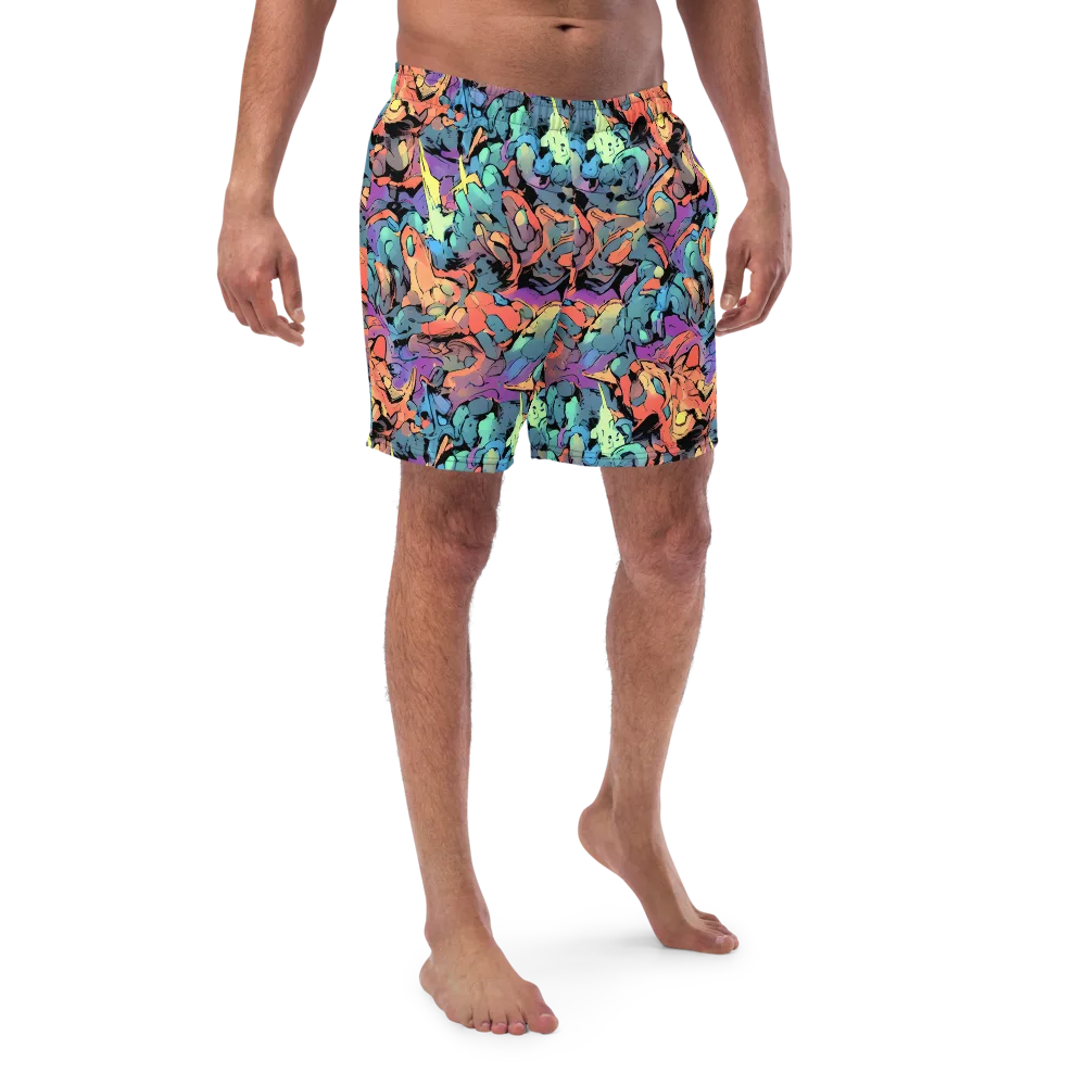 Prismatic Crush on Swim Trunks — Front