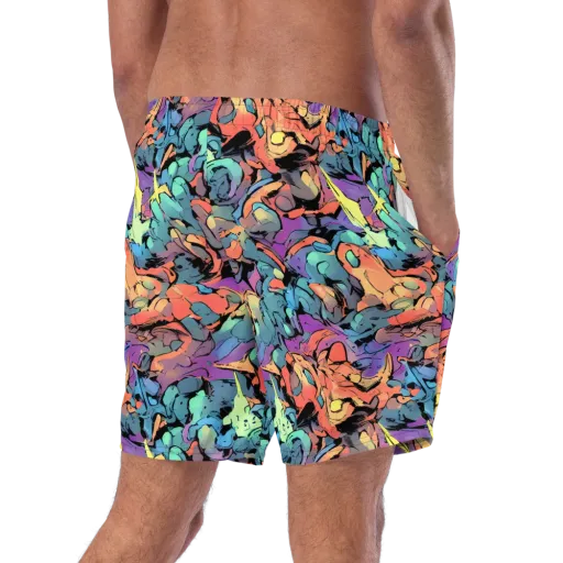 Prismatic Crush on a Swim Trunks