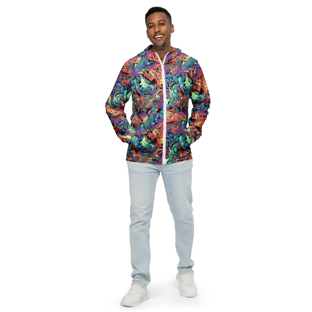 Prismatic Crush on Men's Windbreaker — Front