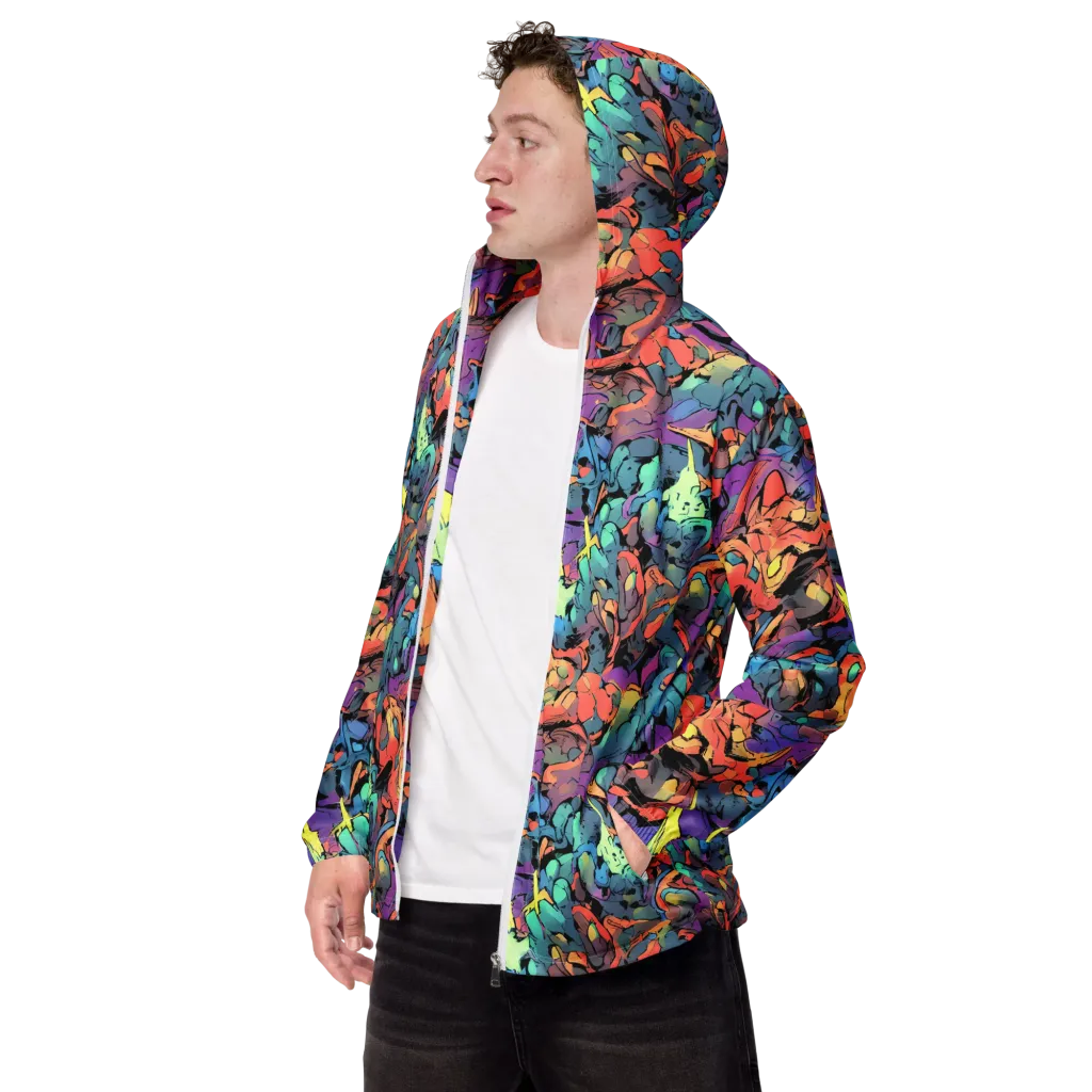 Prismatic Crush on Men's Windbreaker — Left Front