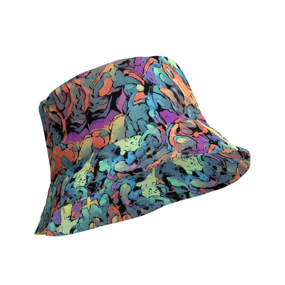 Prismatic Crush on Reversible Bucket Hat — Product details Outside