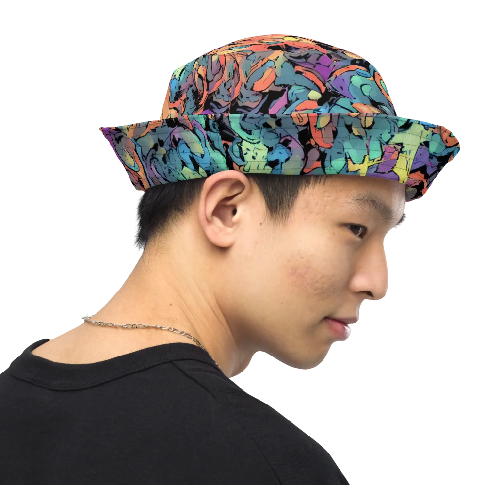 Prismatic Crush on Reversible Bucket Hat — Right Outside