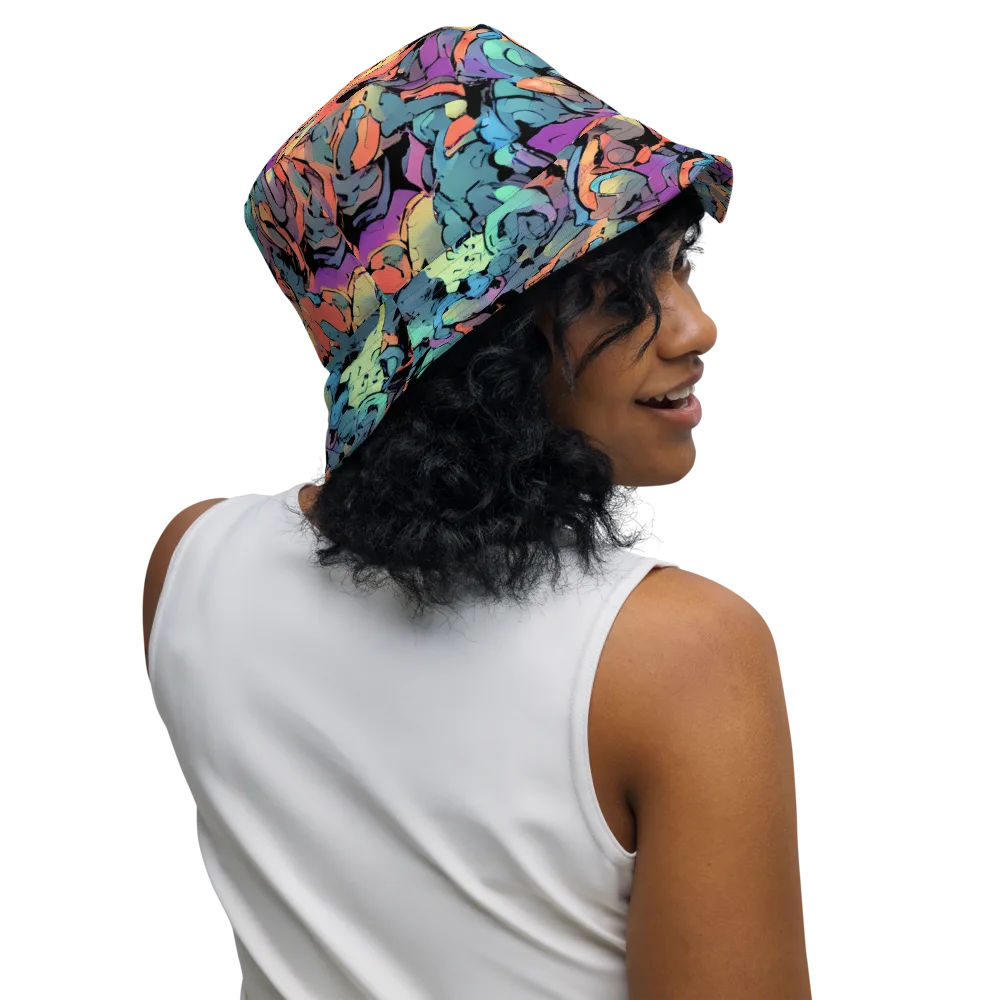 Prismatic Crush on Reversible Bucket Hat — Right Outside