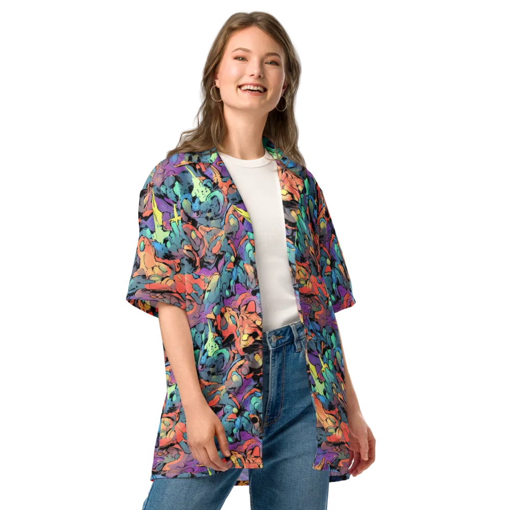 Prismatic Crush on Button Shirt — Front