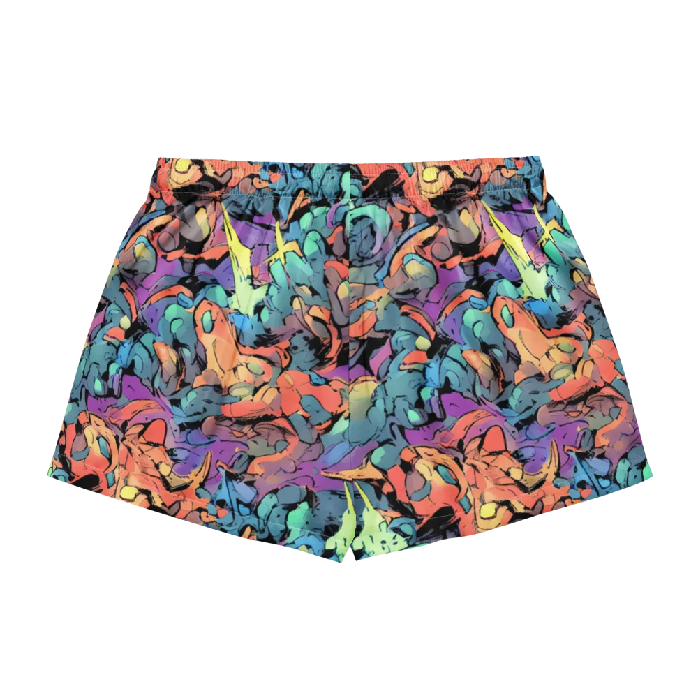 Prismatic Crush on Women's Pajama Shorts — Back