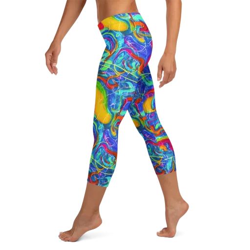 Mosaic Mirage on a Capri Leggings
