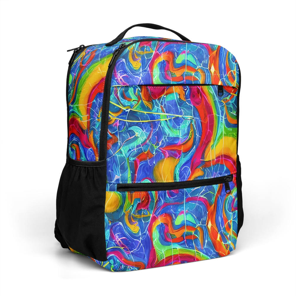 Mosaic Mirage on Utility Backpack — Right Front
