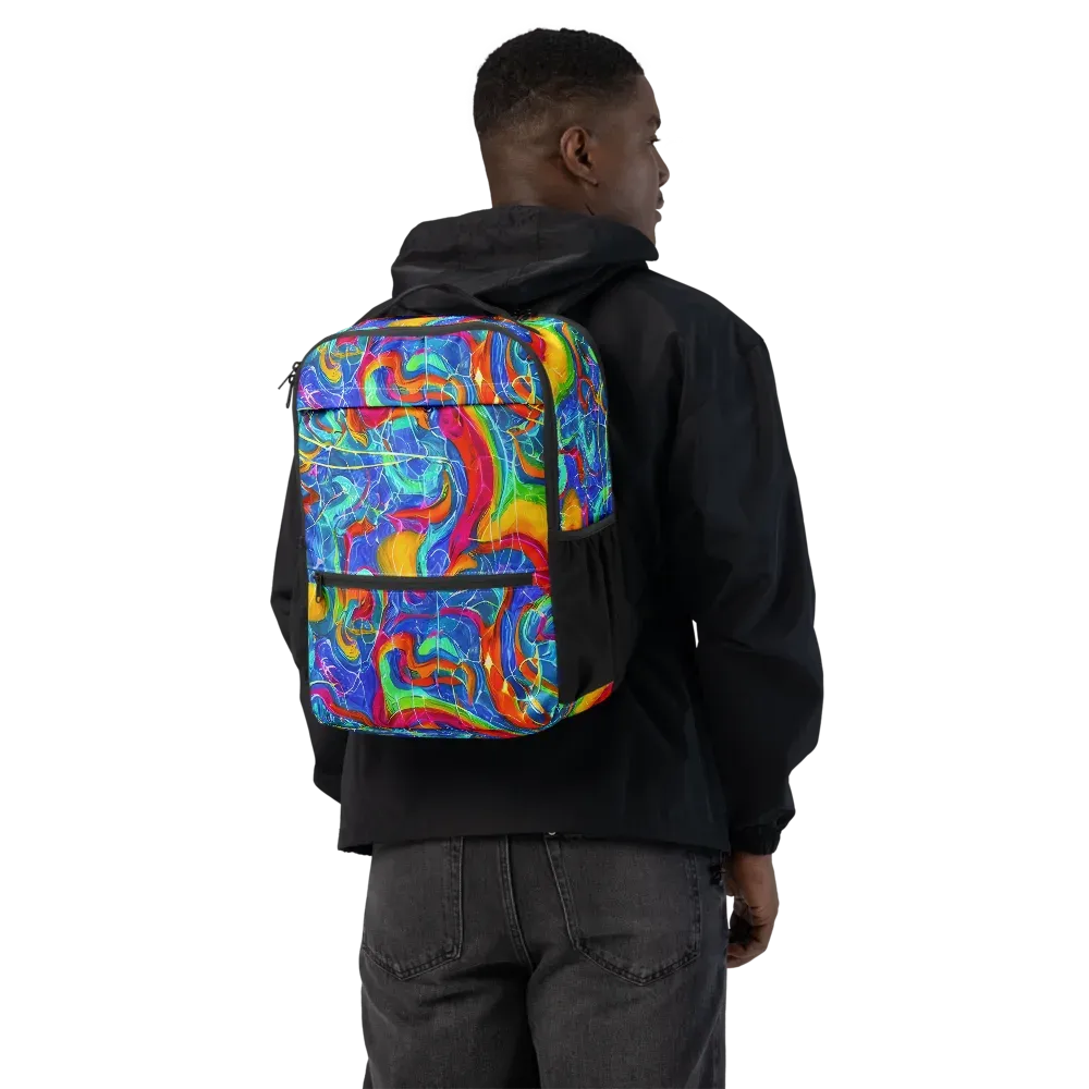 Mosaic Mirage on Utility Backpack — Back