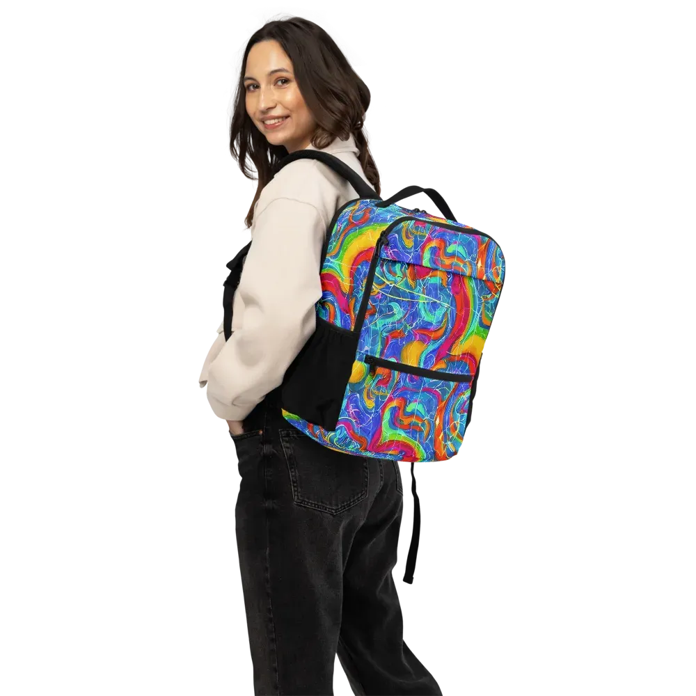 Mosaic Mirage on Utility Backpack — Back