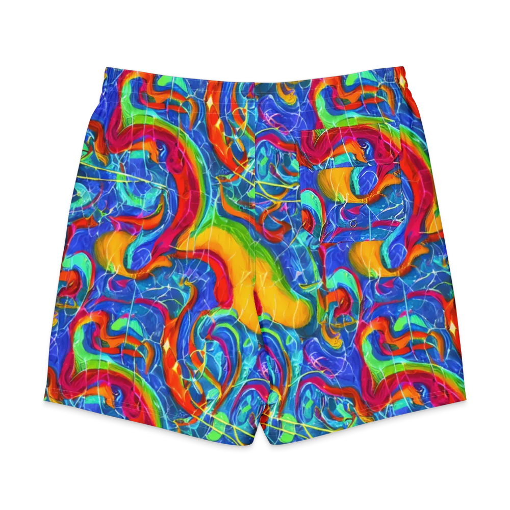 Mosaic Mirage on Men's Board Shorts — Back
