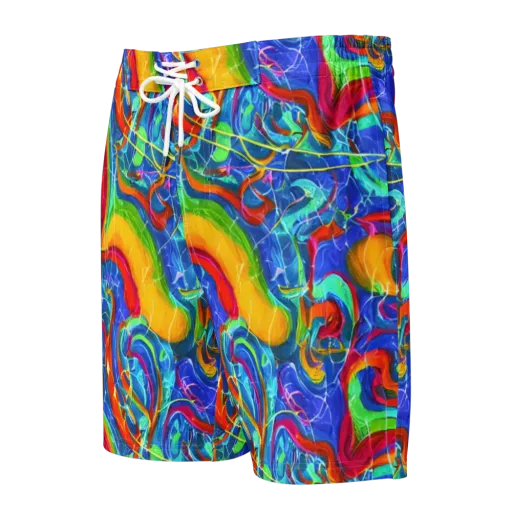 Mosaic Mirage on a Men's Board Shorts