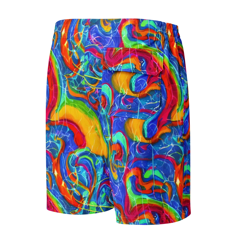 Mosaic Mirage on Men's Board Shorts — Back