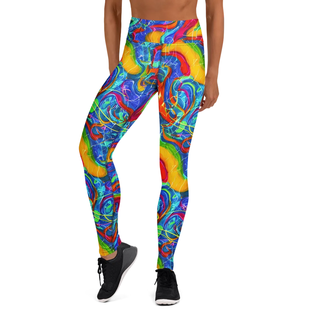 Mosaic Mirage on Yoga Leggings — Front