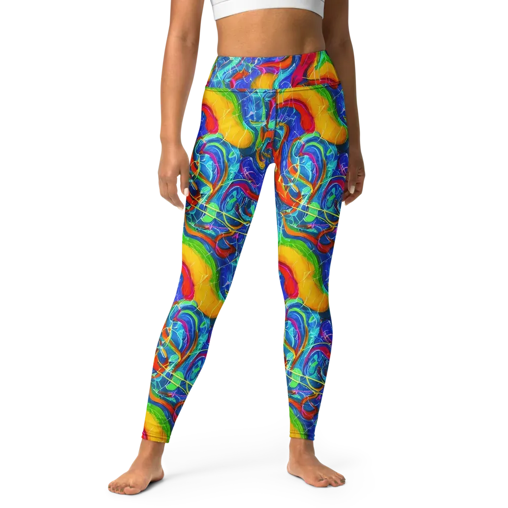 Mosaic Mirage on Yoga Leggings — Front