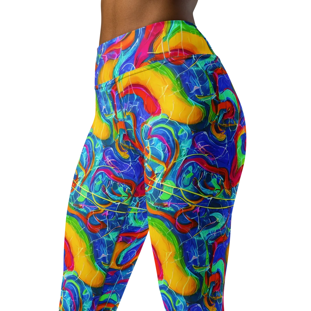 Mosaic Mirage on Yoga Leggings — Left Front