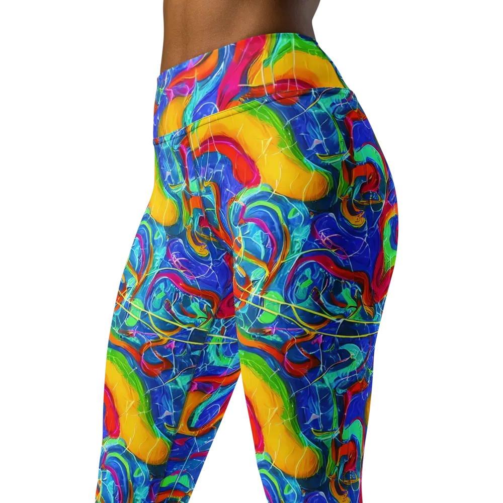 Mosaic Mirage on Yoga Leggings — Left Front