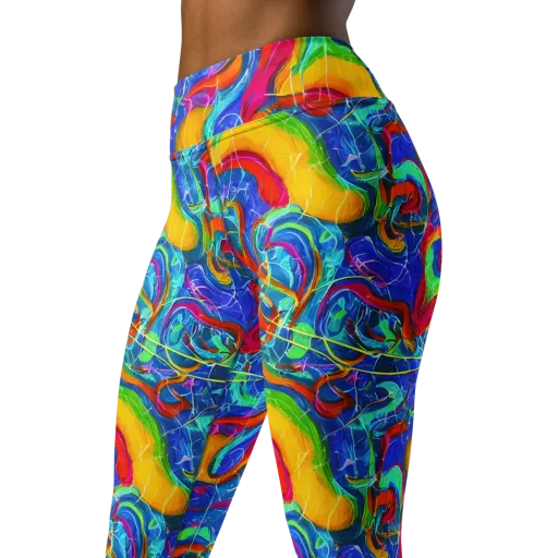 Mosaic Mirage on a Yoga Leggings