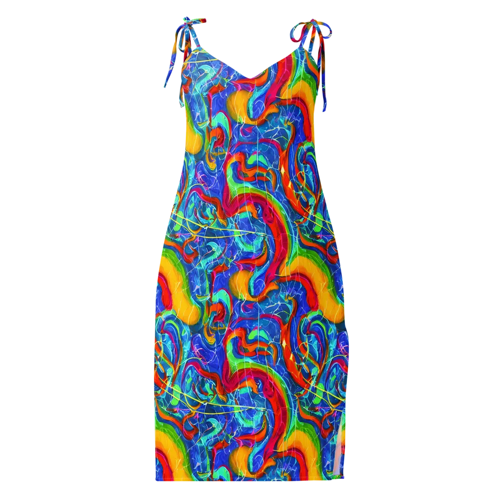 Mosaic Mirage on Slip Dress — Front