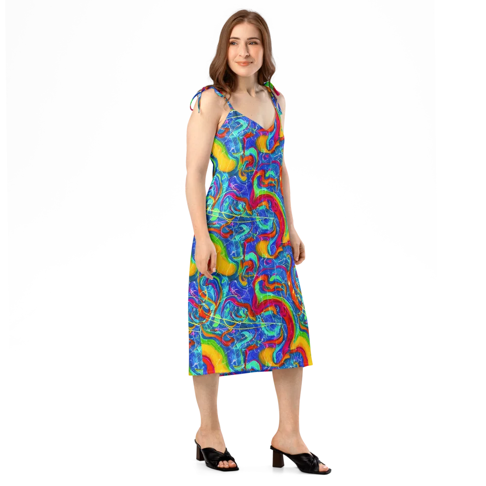 Mosaic Mirage on Slip Dress — Right Front