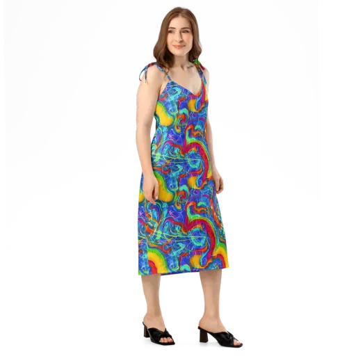 Mosaic Mirage on a Slip Dress