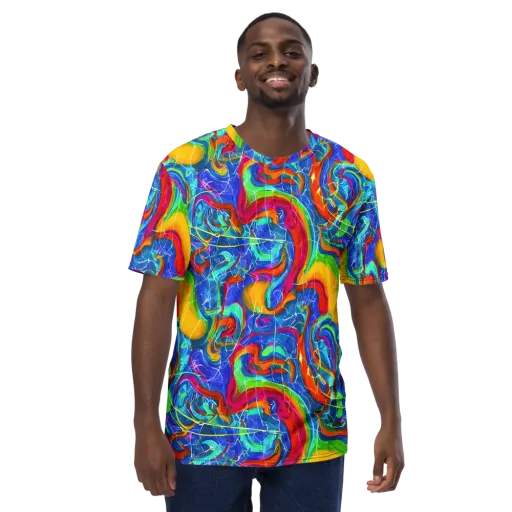 Mosaic Mirage on a Men's Crew Neck T-Shirt