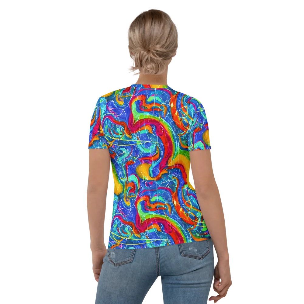 Mosaic Mirage on Women's Crew Neck T-Shirt — Back