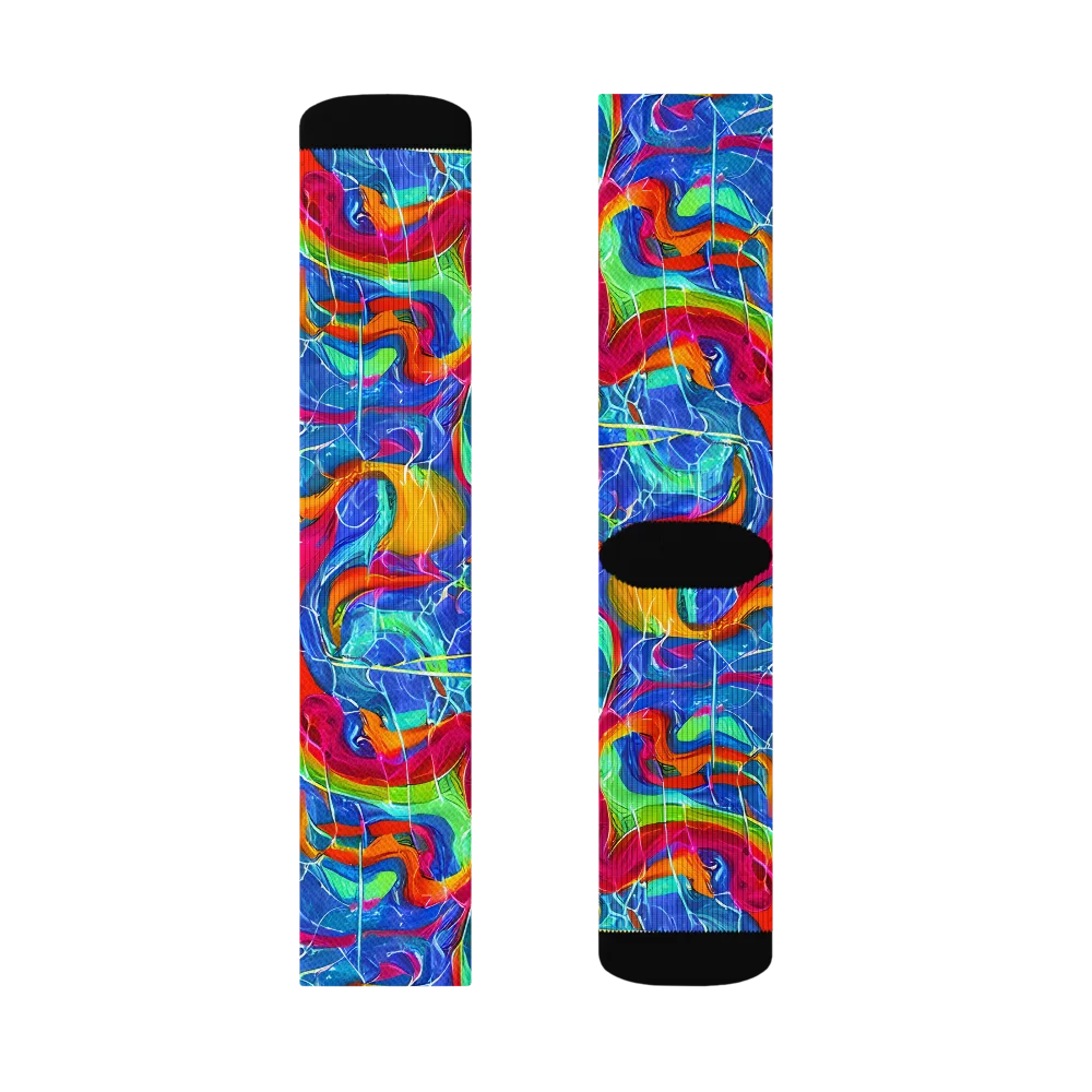 Mosaic Mirage on Socks — Left Sock