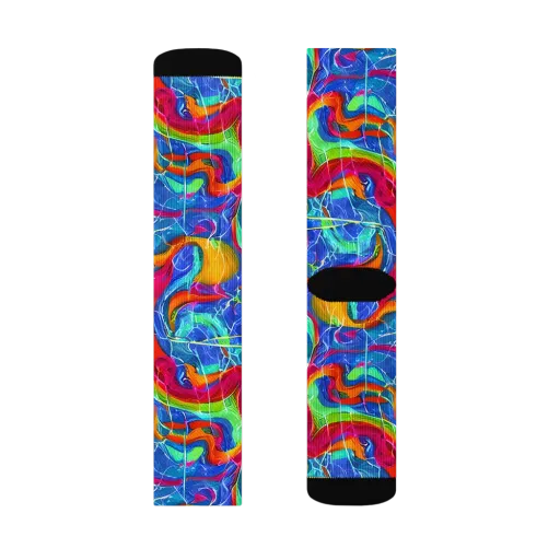 Mosaic Mirage on a Socks