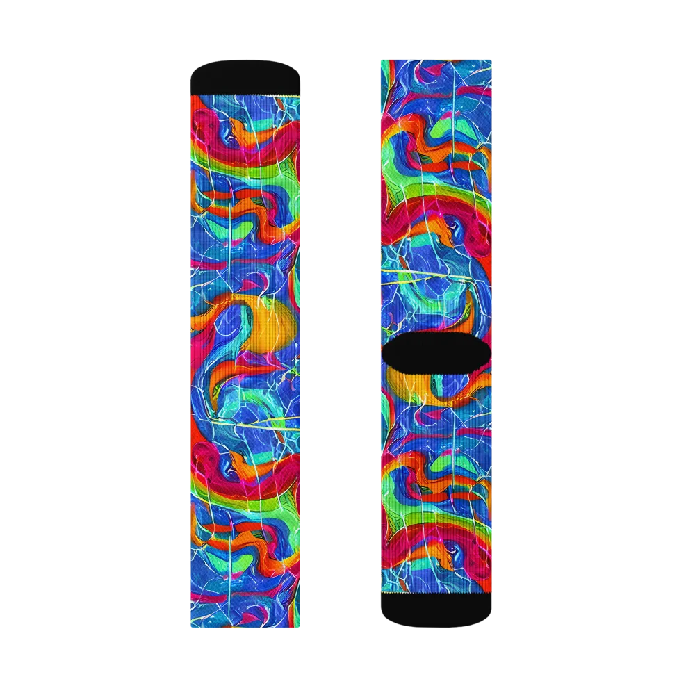 Mosaic Mirage on Socks — Right Sock
