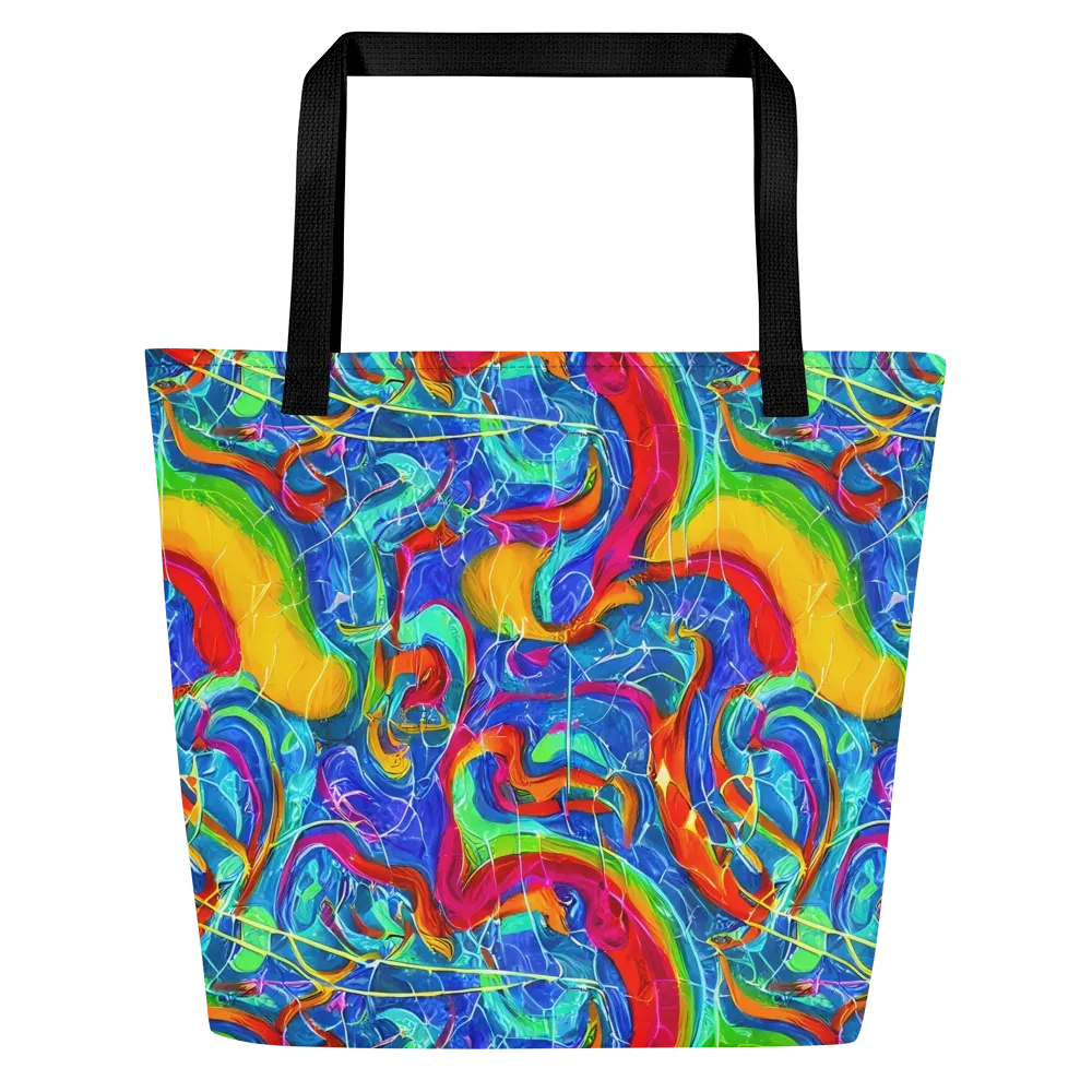 Mosaic Mirage on Large Tote Bag W/ Pocket — Front