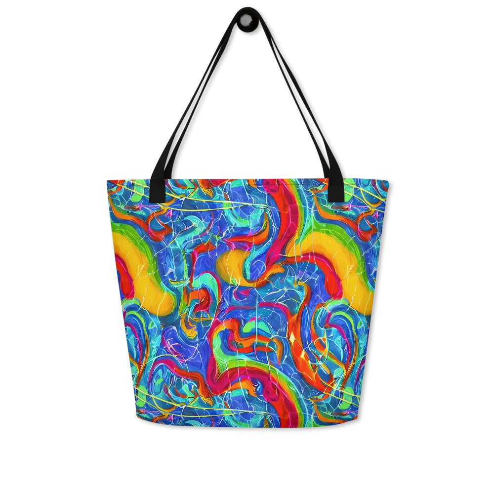 Mosaic Mirage on Large Tote Bag W/ Pocket — Front