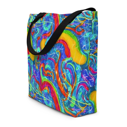 Mosaic Mirage on a Large Tote Bag W/ Pocket