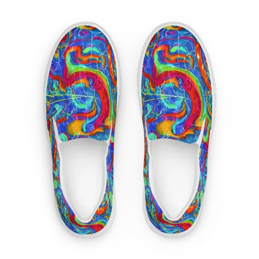 Mosaic Mirage on a Women's Slip-On Canvas Shoes