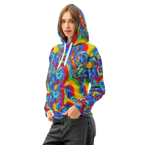 Mosaic Mirage on a Cotton Hoodie
