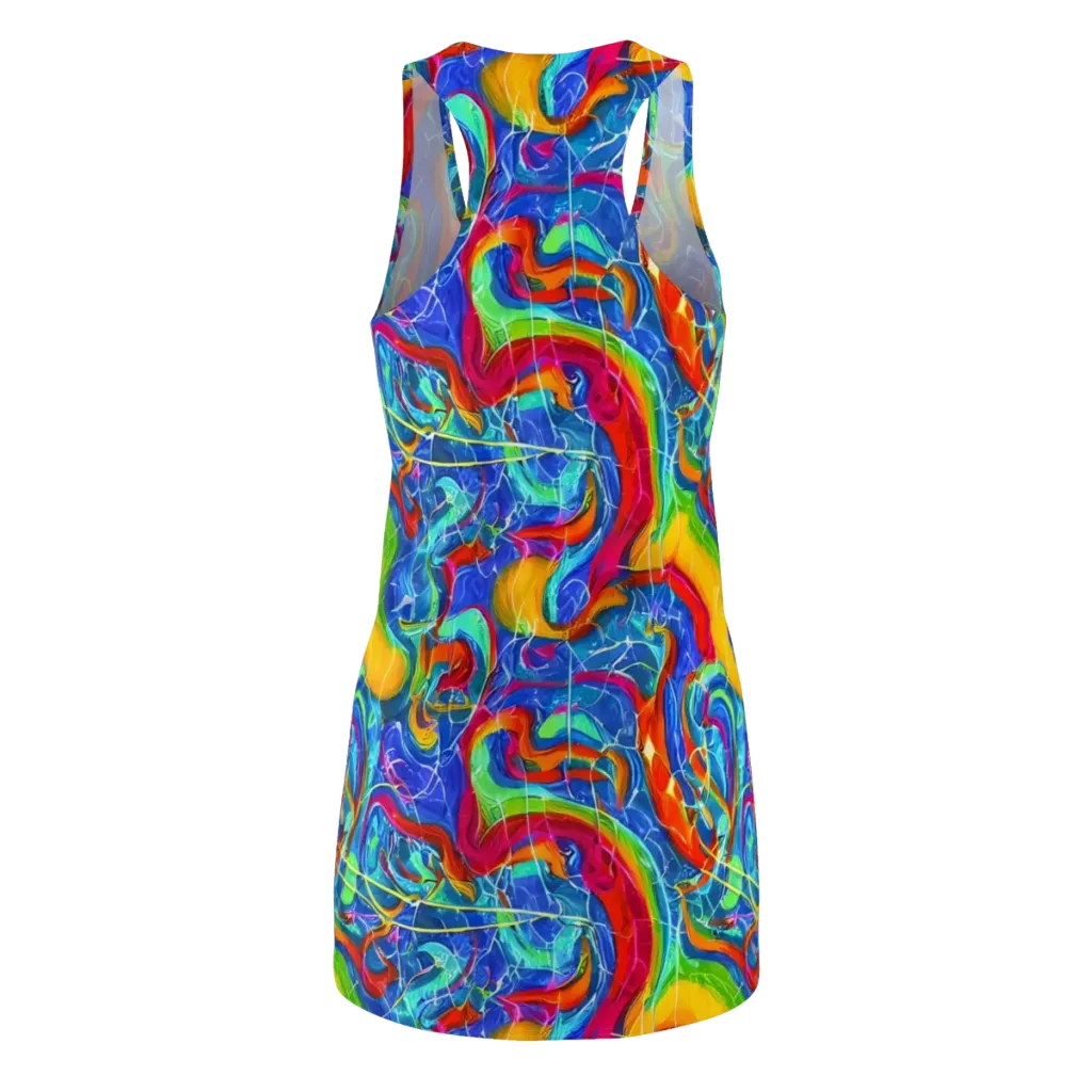 Mosaic Mirage on Racerback Dress — Back