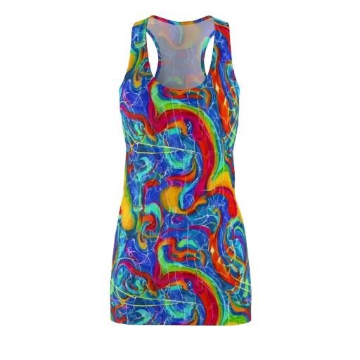 Mosaic Mirage on a Racerback Dress