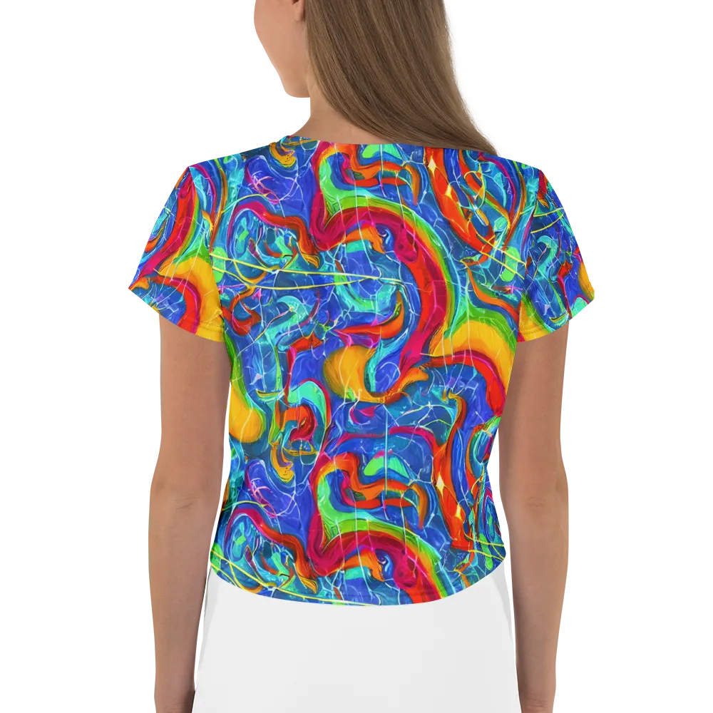 Mosaic Mirage on Crop Tee — Back