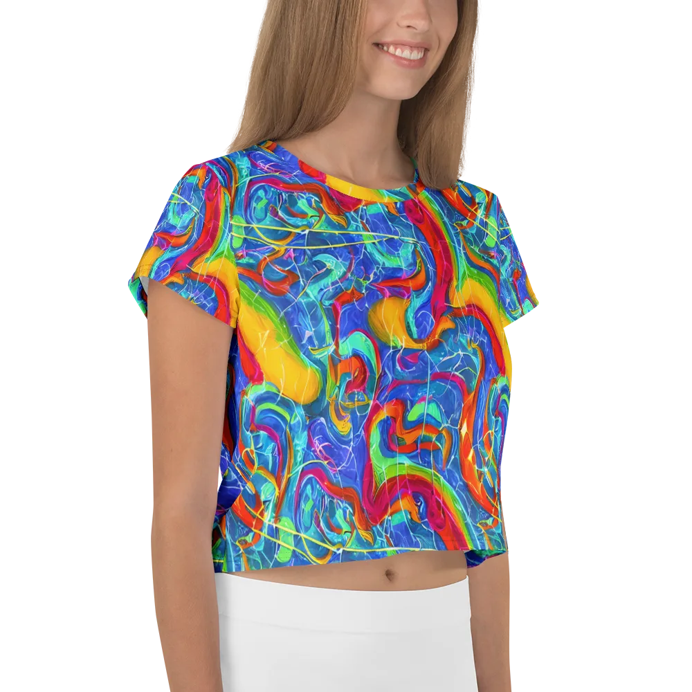 Mosaic Mirage on Crop Tee — Right