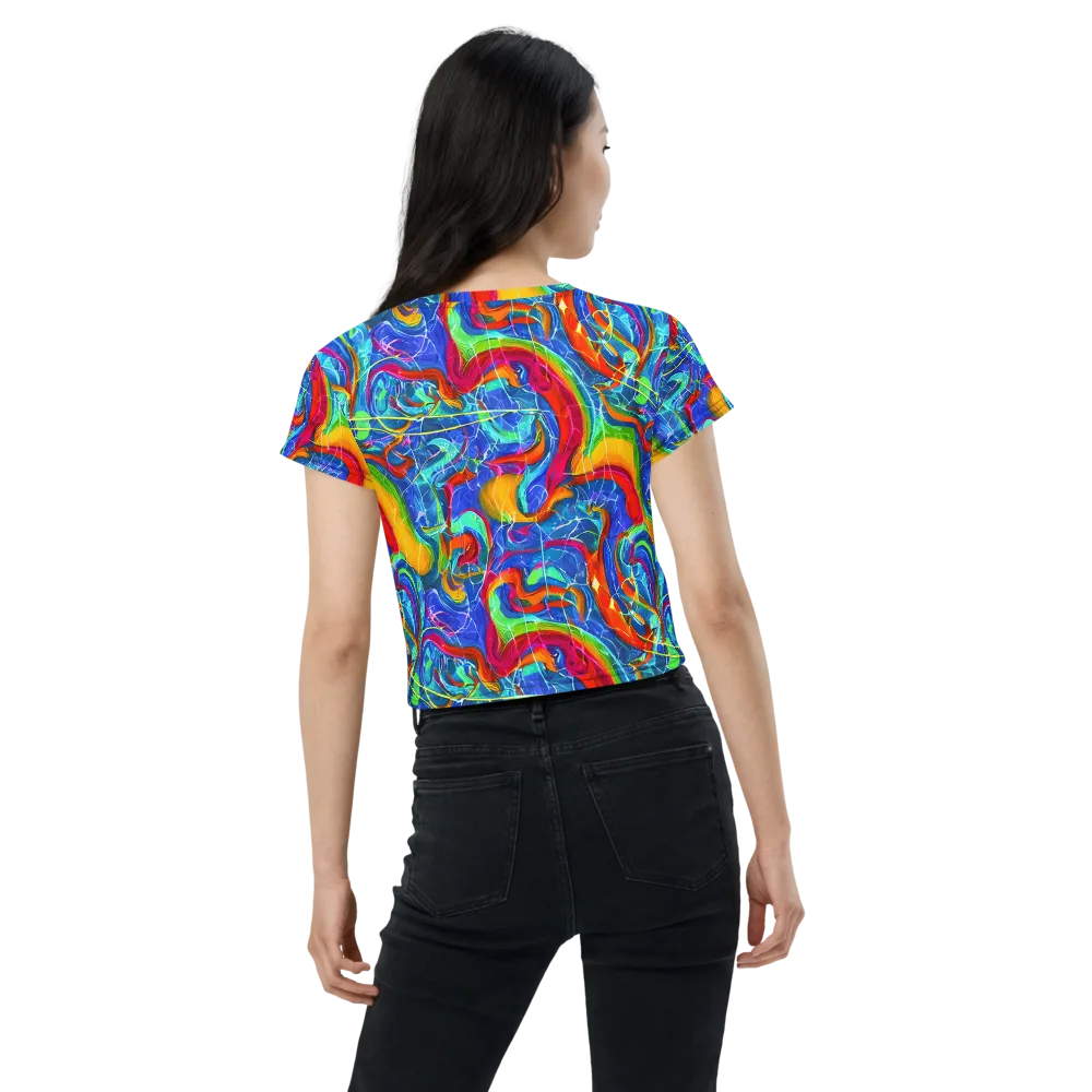 Mosaic Mirage on Crop Tee — Back