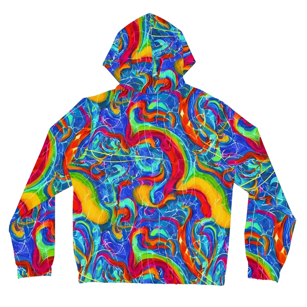 Mosaic Mirage on Women's Full-Zip Hoodie — Back
