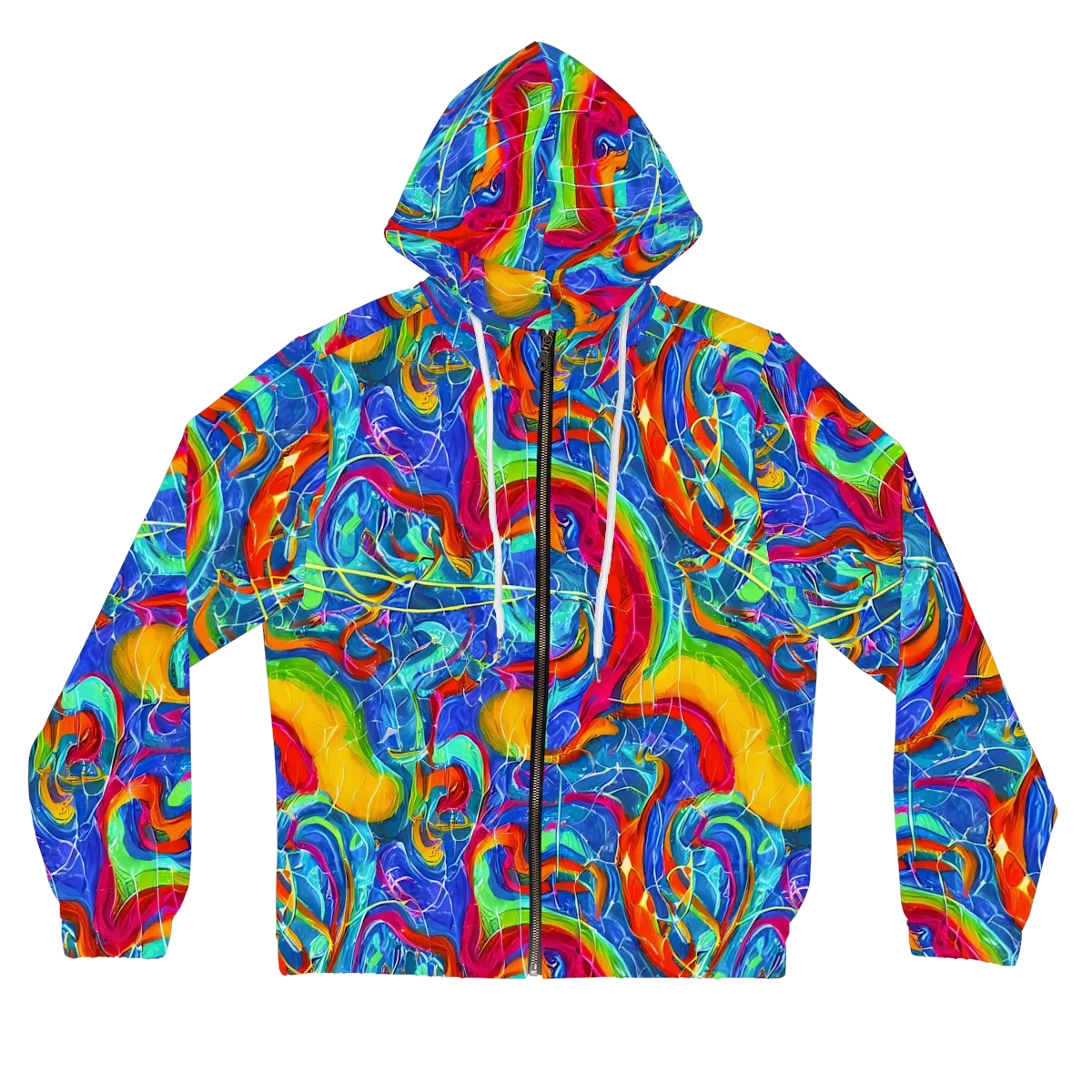 Mosaic Mirage on Women's Full-Zip Hoodie — Front