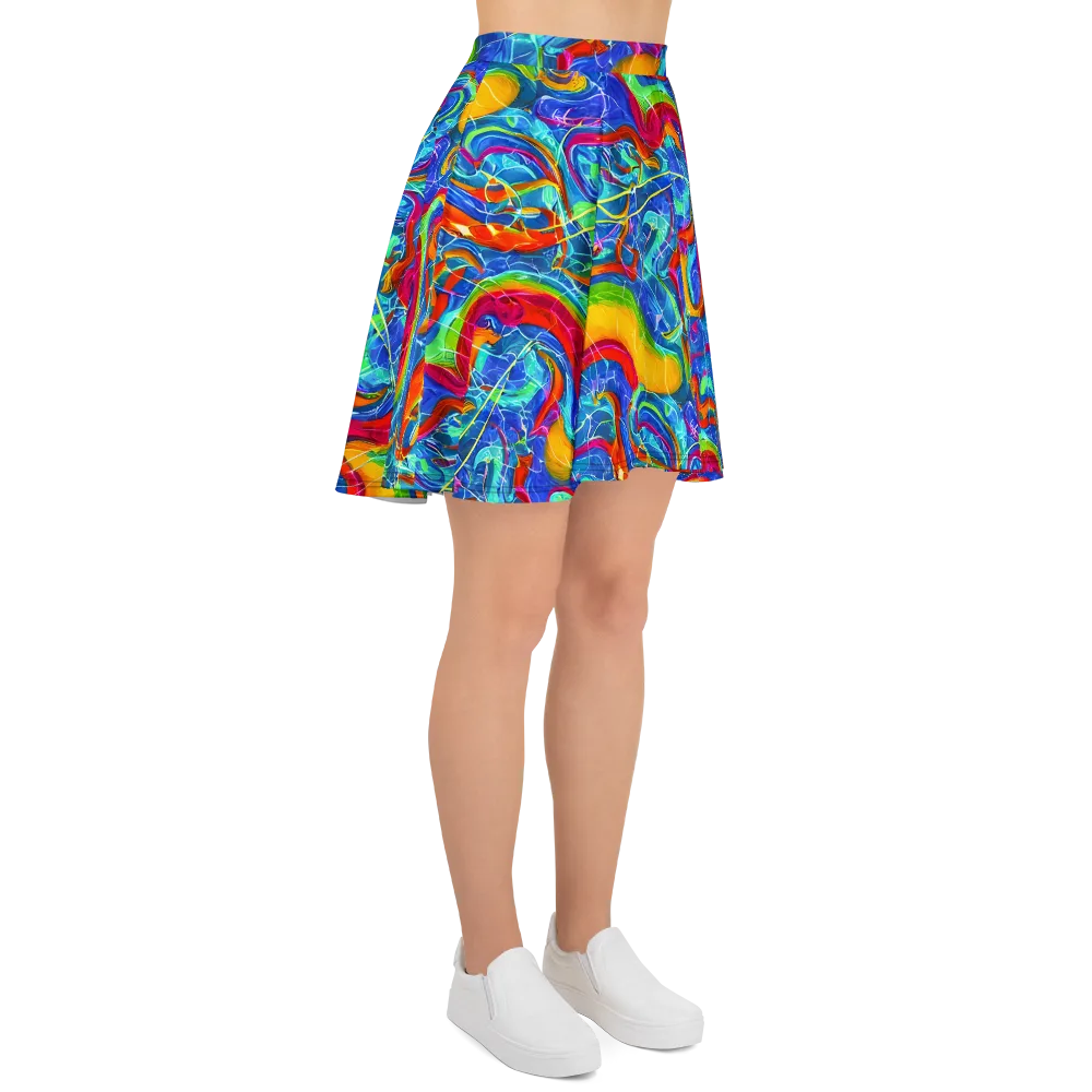 Mosaic Mirage on Skater Skirt — Right