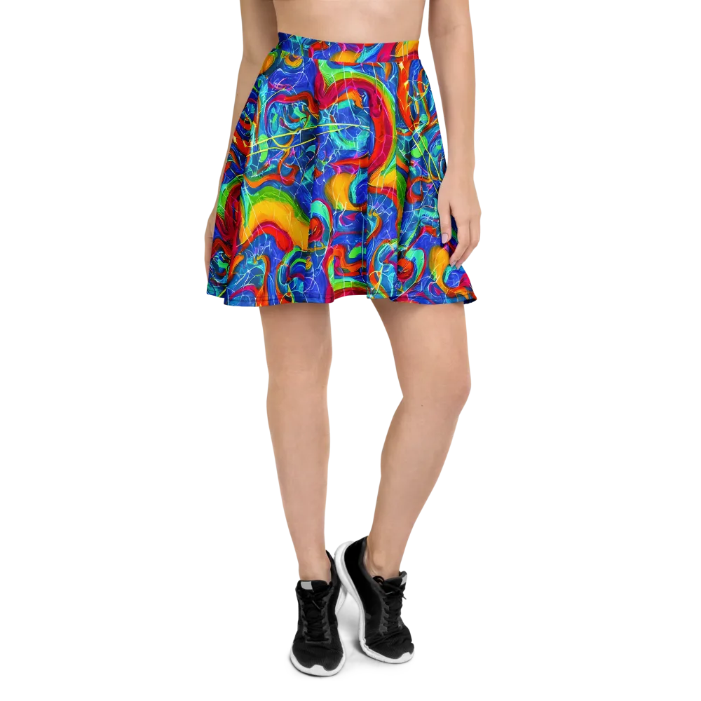 Mosaic Mirage on Skater Skirt — Front