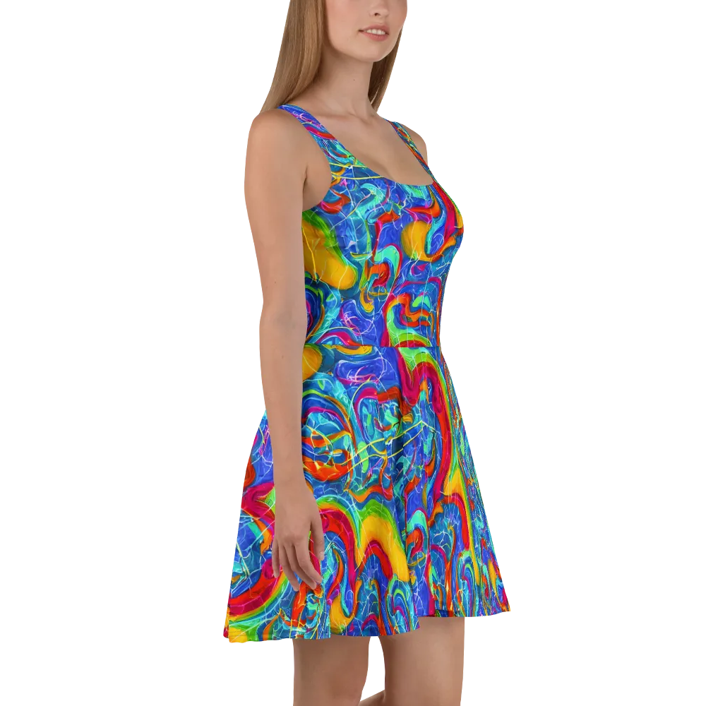 Mosaic Mirage on Skater Dress — Right